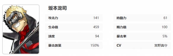 女神异闻录夜幕魅影坂本龙司怎么样 坂本龙司图鉴一览图8