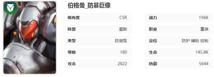 星际52区伯格曼怎么样 伯格曼角色技能属性介绍图1