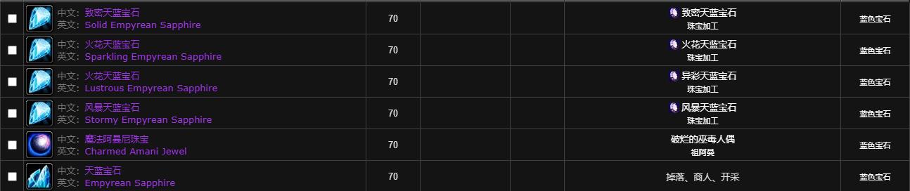 魔兽世界wlk宝石大全图13