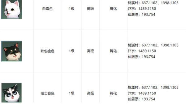 逆水寒手游宠物狗狗坐标在哪里 宠物狗狗坐标一览图2